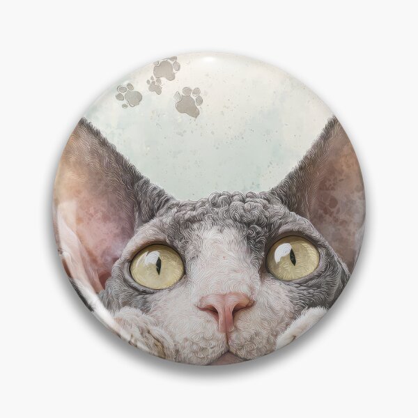 Item preview, Cornish Rex Peeking over Wall 01 designed and sold by Elisabeth Lucas.