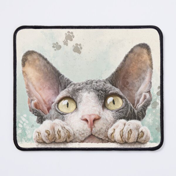 Item preview, Cornish Rex Peeking over Wall 01 designed and sold by Elisabeth Lucas.