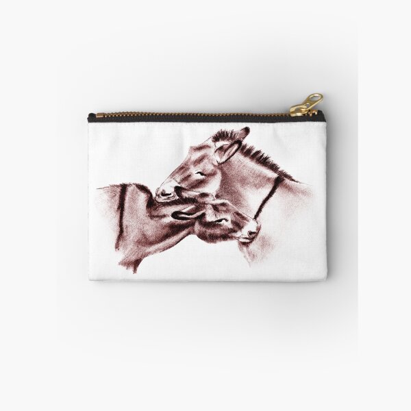 Item preview, Drawing of two donkeys scratching each other - red-brown colored version designed and sold by SylvieG18.