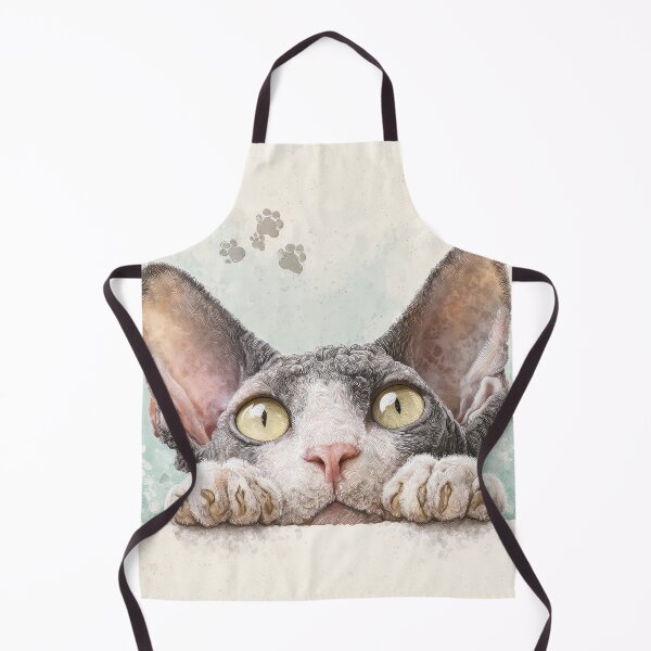 Item preview, Cornish Rex Peeking over Wall 01 designed and sold by Elisabeth Lucas.