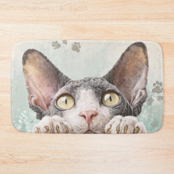 Item preview, Cornish Rex Peeking over Wall 01 designed and sold by Elisabeth Lucas.