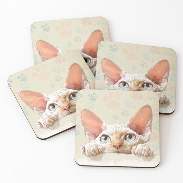 Item preview, Devon Rex Peeking over Wall 01 designed and sold by Elisabeth Lucas.