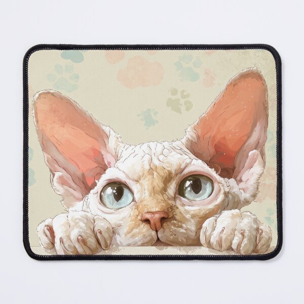 Item preview, Devon Rex Peeking over Wall 01 designed and sold by Elisabeth Lucas.