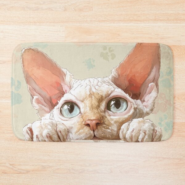 Item preview, Devon Rex Peeking over Wall 01 designed and sold by Elisabeth Lucas.