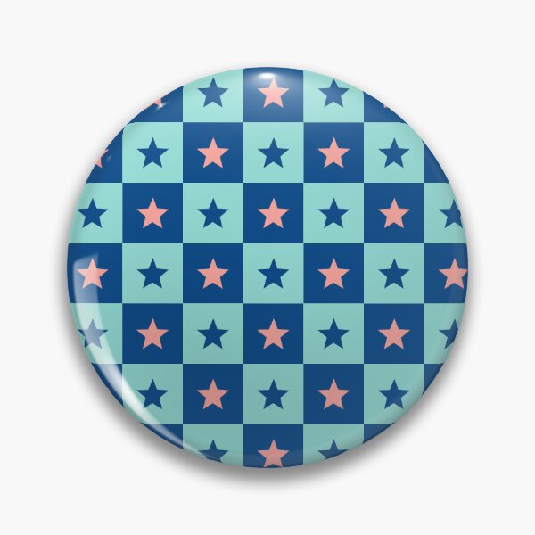 Item preview, Retro Modern Squares with Checkered Blue Abstract Geometric Shape Pattern designed and sold by RoyalStarsPatts.