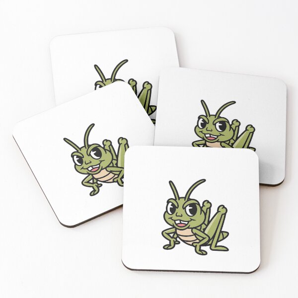 Item preview, Cute Smirking Grasshopper Cartoon Mascot Design designed and sold by Felvixbd.