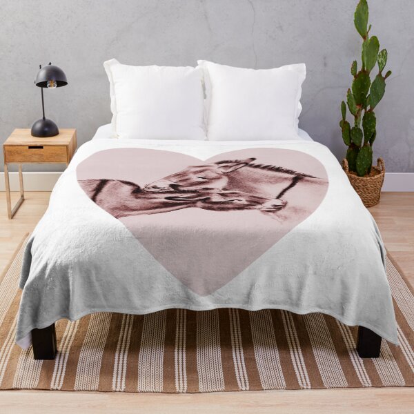 Item preview, Drawing of two donkeys scratching each other inside a heart - red-brown colored version designed and sold by SylvieG18.