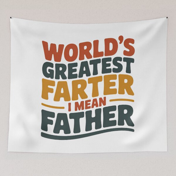 Item preview, Worlds Greatest Farter I mean Father, Retro Vintage Style designed and sold by graphic-genie.