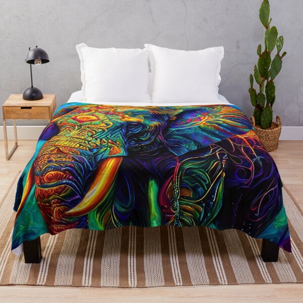 Item preview, Psychedelic elephant in the space spectrum designed and sold by Mianku | Für das Leben.