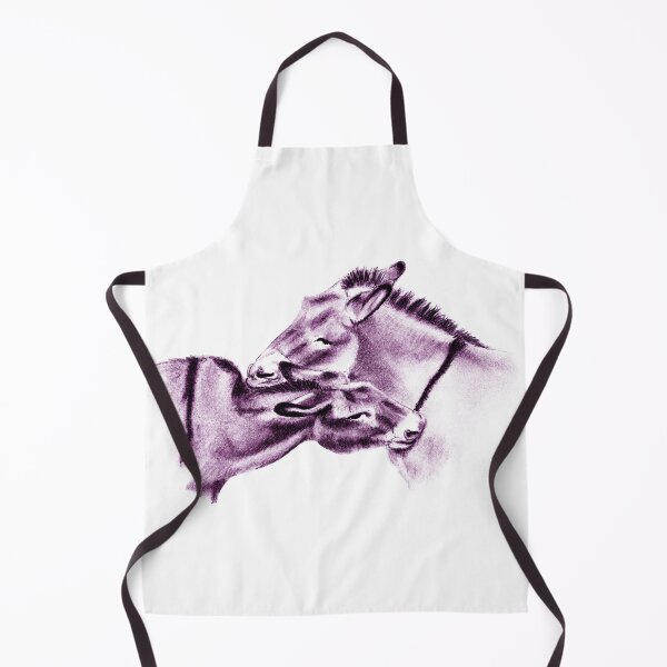 Item preview, Drawing of two donkeys scratching each other - purple colored version designed and sold by SylvieG18.