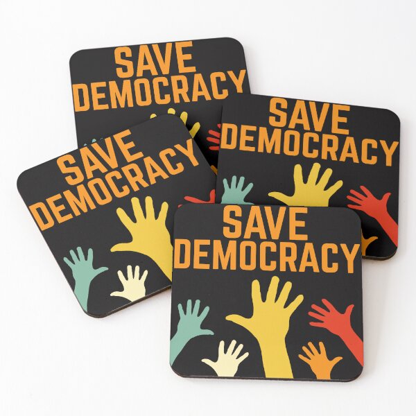 Item preview, Save Democracy Hands Up RETRO designed and sold by Minimalismat.