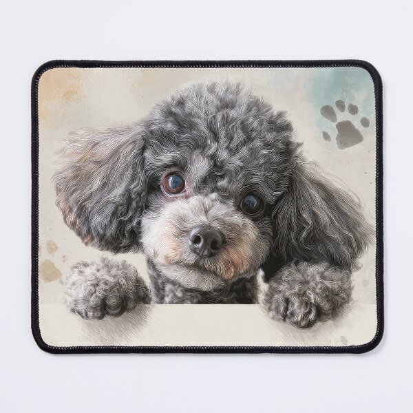 Item preview, Miniature Poodle Peeking over Wall 02 designed and sold by Elisabeth Lucas.