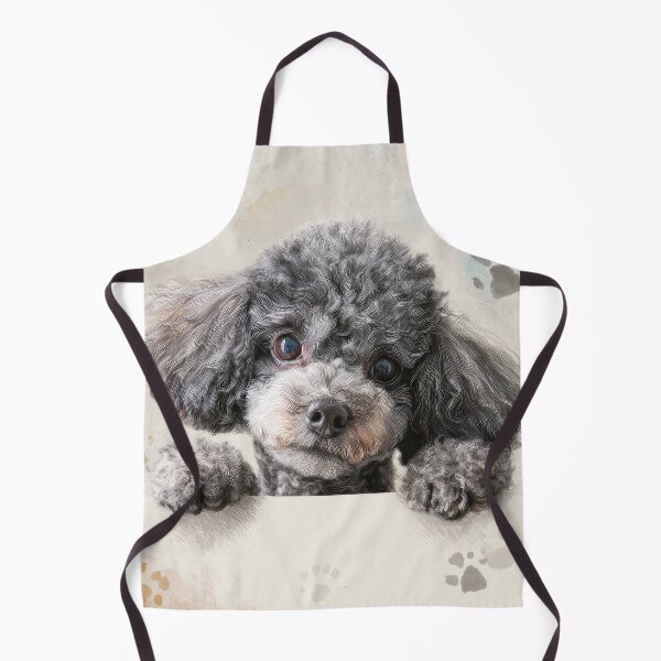 Item preview, Miniature Poodle Peeking over Wall 02 designed and sold by Elisabeth Lucas.