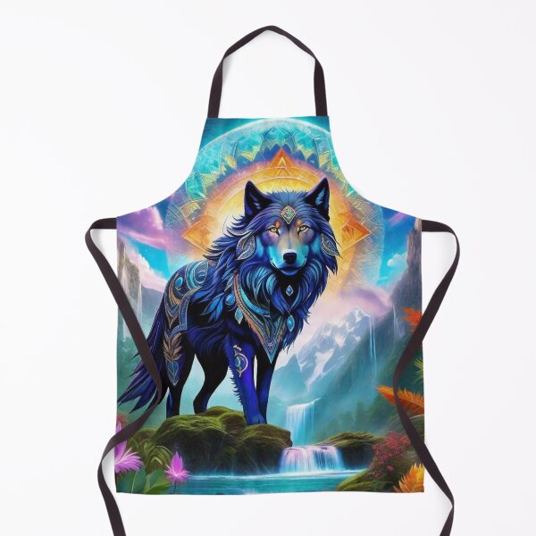 Item preview, The Guardian of Celestial Springs - Magic Wolf Dimension - Visionary Art designed and sold by ascentphenix.