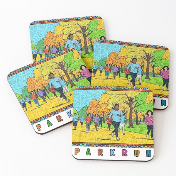 Item preview, Colorful Parkrun Runners in Autumn Park Illustration designed and sold by KiwiRider.