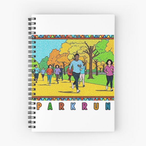 Item preview, Colorful Parkrun Runners in Autumn Park Illustration designed and sold by KiwiRider.