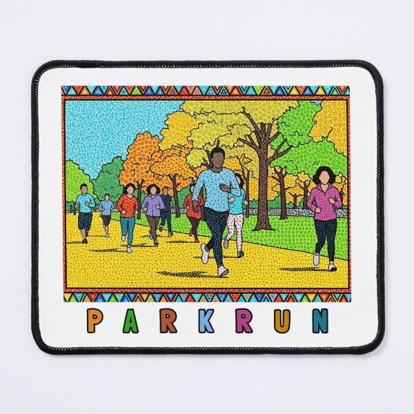 Item preview, Colorful Parkrun Runners in Autumn Park Illustration designed and sold by KiwiRider.