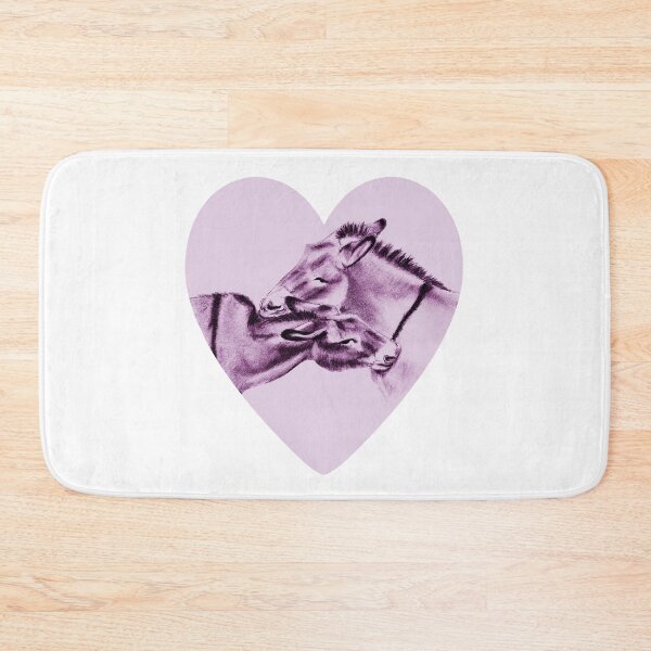Item preview, Drawing of two donkeys scratching each other inside a heart - purple colored version designed and sold by SylvieG18.