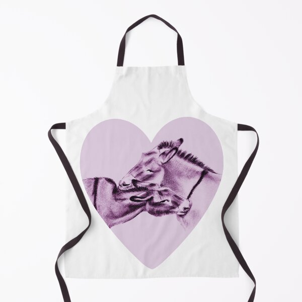 Item preview, Drawing of two donkeys scratching each other inside a heart - purple colored version designed and sold by SylvieG18.