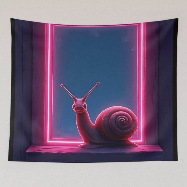 Item preview, Neon frame snail on a windowsill designed and sold by Mianku | Für das Leben.