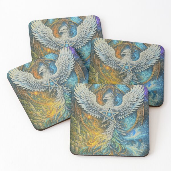Item preview, ✶ Ascent Phoenix VI: The Sigil of Becoming  - Gothic Psychedelic Visionary Fire Bird Ascending Star Art designed and sold by ascentphenix.