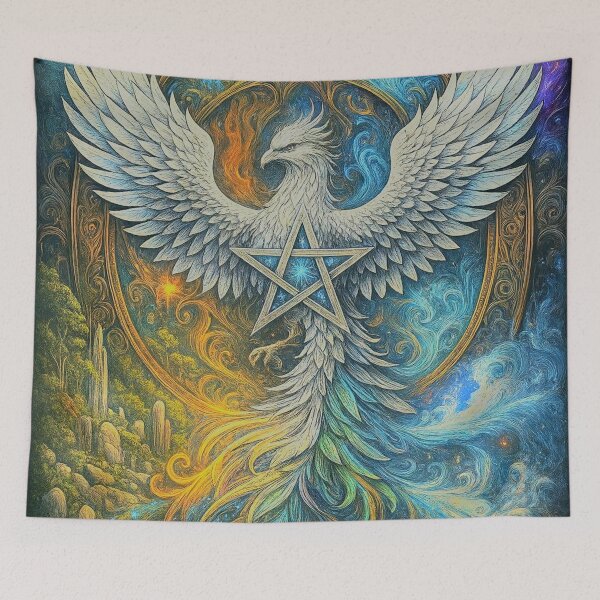 Item preview, ✶ Ascent Phoenix VI: The Sigil of Becoming  - Gothic Psychedelic Visionary Fire Bird Ascending Star Art designed and sold by ascentphenix.