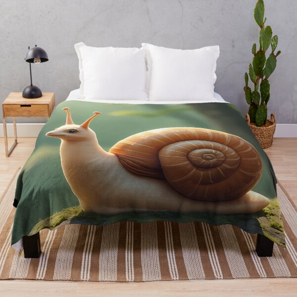 Item preview, Smiling snail on a moss-covered rock designed and sold by Mianku | Für das Leben.