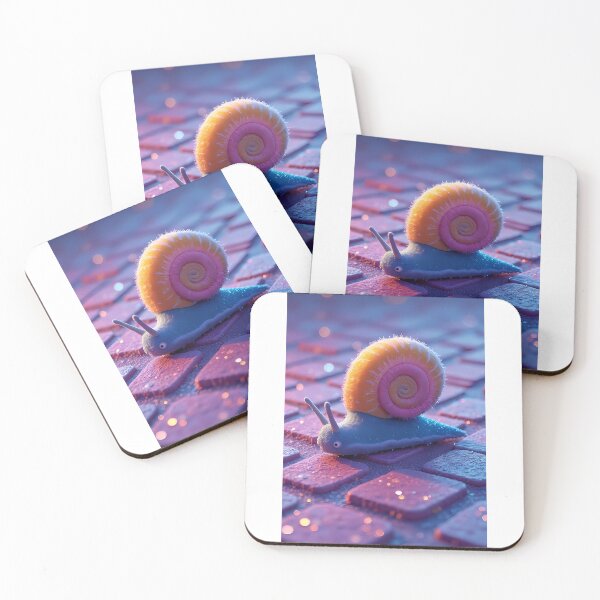 Item preview, Playful snail crawls across colorful paving stones designed and sold by Mianku | Für das Leben.