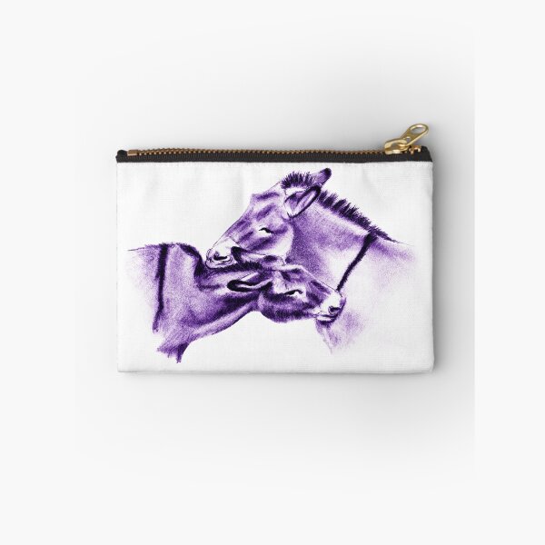 Item preview, Drawing of two donkeys scratching each other - purple and blue colored version designed and sold by SylvieG18.