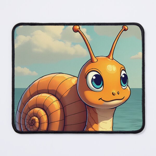 Item preview, Cute cartoonish snail in blue water designed and sold by Mianku | Für das Leben.