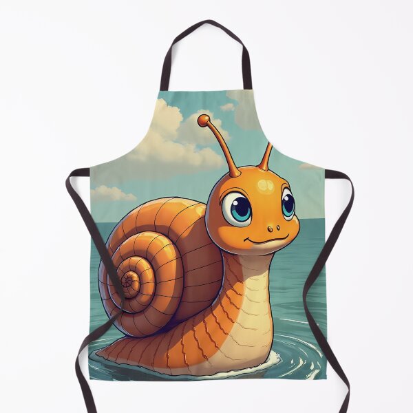 Item preview, Cute cartoonish snail in blue water designed and sold by Mianku | Für das Leben.