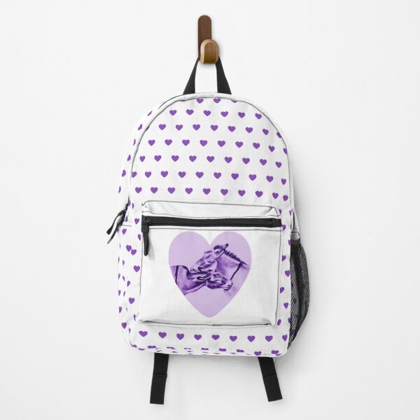 Item preview, Drawing of two donkeys scratching each other inside a heart - purple and blue colored version designed and sold by SylvieG18.