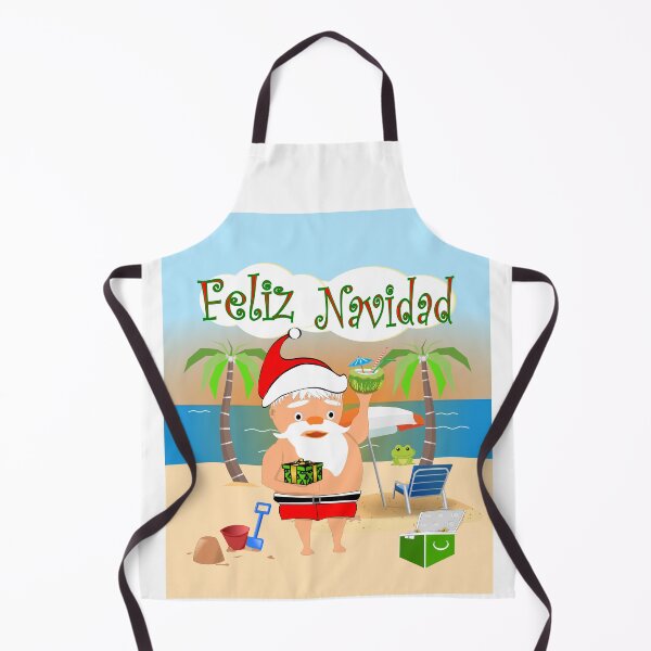 Item preview, Feliz Navidad Santa en la playa con bebida de coco - Merry Christmas Santa at the beach designed and sold by Verle-art.