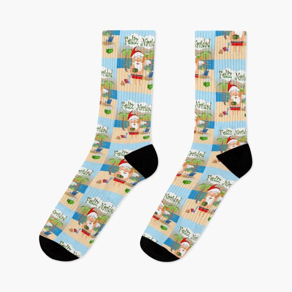 Item preview, Feliz Navidad Santa en la playa con bebida de coco - Merry Christmas Santa at the beach designed and sold by Verle-art.