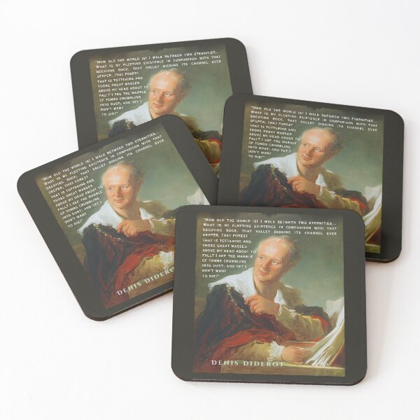 Item preview, Denis Diderot quote: How old the world is! I walk between two eternities... What is my fleeting existence in comparison with that decaying rock, designed and sold by artbleed.