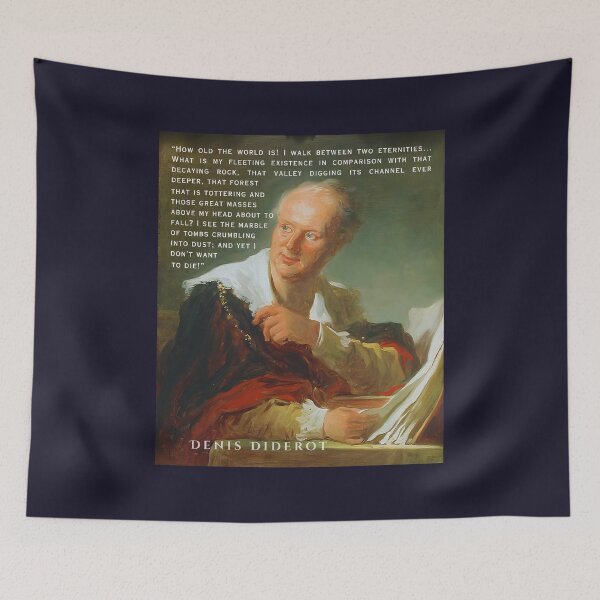 Item preview, Denis Diderot quote: How old the world is! I walk between two eternities... What is my fleeting existence in comparison with that decaying rock, designed and sold by artbleed.
