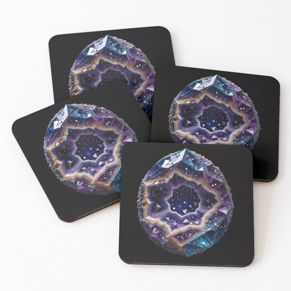 Item preview, Mystical amethyst geode with starry sky interior designed and sold by Mianku | Für das Leben.