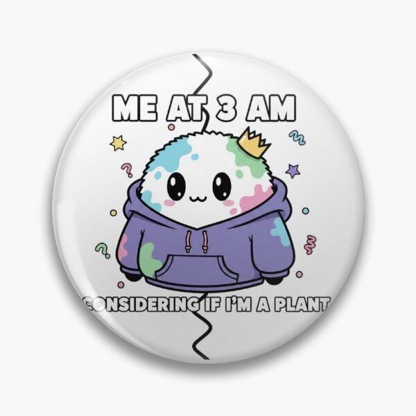Item preview, 3 AM Thoughts Meme: Am I a Plant? Cute Gen Z Anxiety designed and sold by NaevaArt.