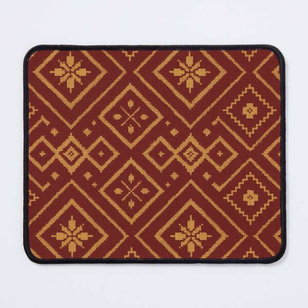 Item preview, Luxury Thai Geometric Pattern – Red & Gold Traditional Fabric Design | Seamless Thai Textile Art designed and sold by Sksticker991.