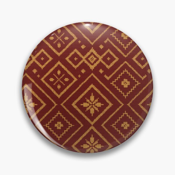 Item preview, Luxury Thai Geometric Pattern – Red & Gold Traditional Fabric Design | Seamless Thai Textile Art designed and sold by Sksticker991.