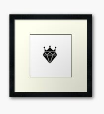 Diamond with Crown Framed Print