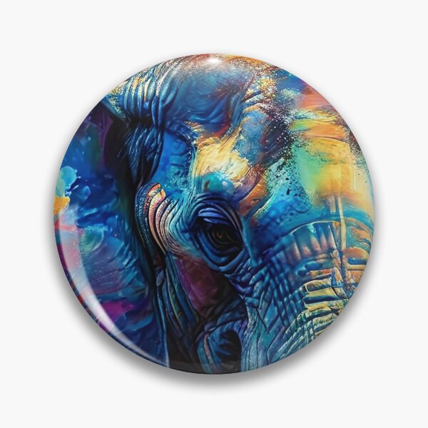 Artikelvorschau, Farbenfroher Elefant im expressiven Kunststil entworfen und verkauft von Mianku | Für das Leben.