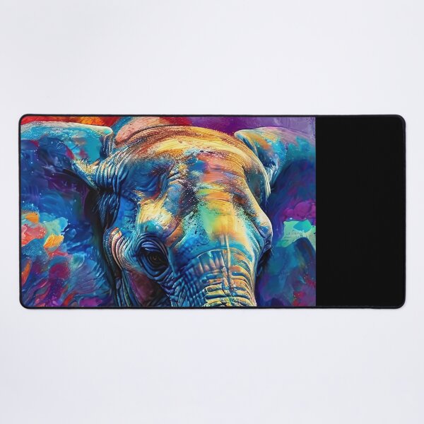 Artikelvorschau, Farbenfroher Elefant im expressiven Kunststil entworfen und verkauft von Mianku | Für das Leben.
