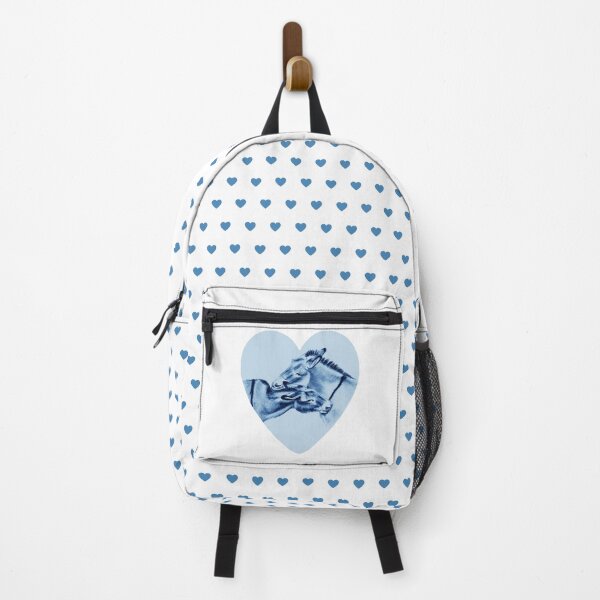 Item preview, Drawing of two donkeys scratching each other inside a heart - blue colored version designed and sold by SylvieG18.