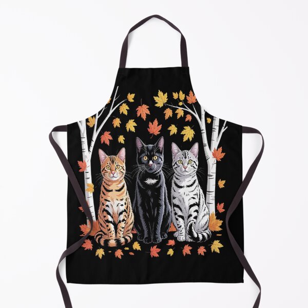 Item preview, Three Cute Cats Maple Leaf Falling Fall Cat designed and sold by SignaturalGen.