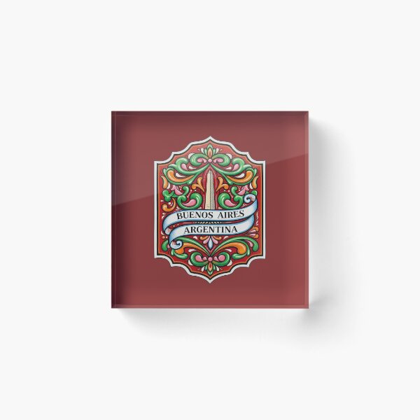 Item preview, Buenos Aires Fileteado Art Obelisco Decorative Badge designed and sold by KiwiRider.