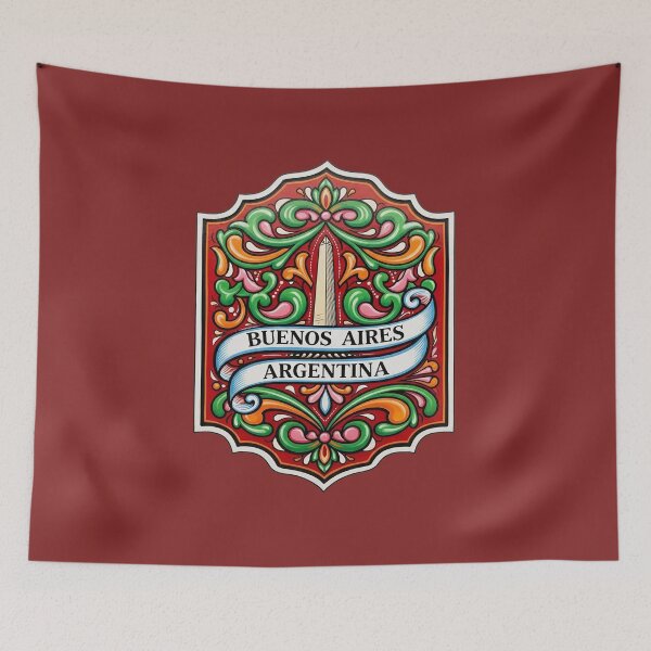 Item preview, Buenos Aires Fileteado Art Obelisco Decorative Badge designed and sold by KiwiRider.