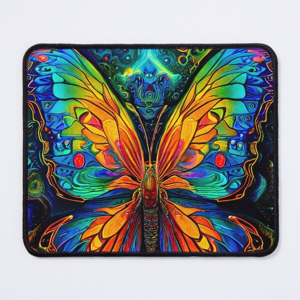 Item preview, Psychedelic butterfly art with vibrant colors designed and sold by Mianku | Für das Leben.