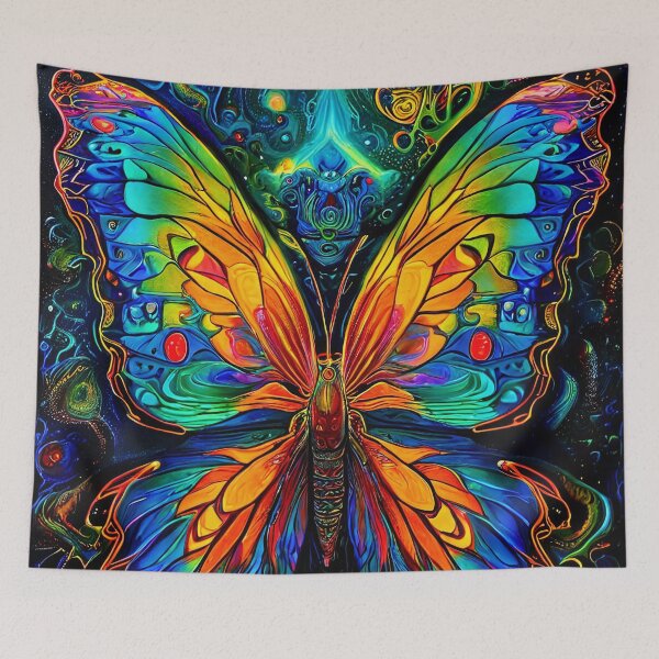 Item preview, Psychedelic butterfly art with vibrant colors designed and sold by Mianku | Für das Leben.