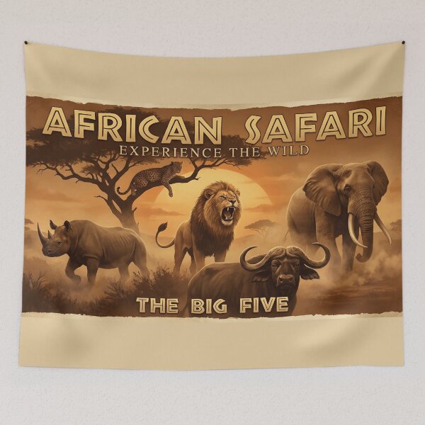 Item preview, African Safari Big Five Wild Animals designed and sold by BuxomBabe21.